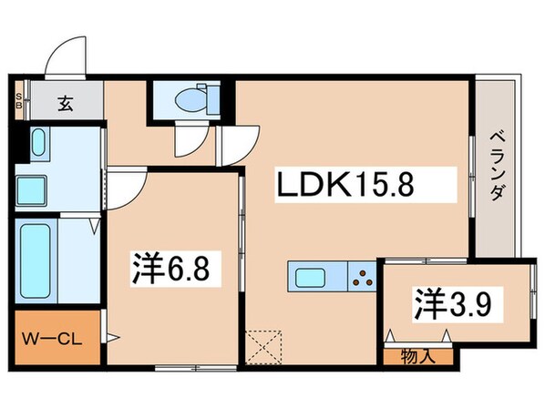 ルシェーナ西田辺の物件間取画像